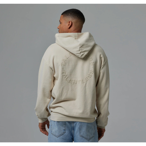 TALENTLESS - MENS HOODIE - CIRCLE LOGO EMBROIDERED (Bone) SIZE L NEW - Picture 2 of 7